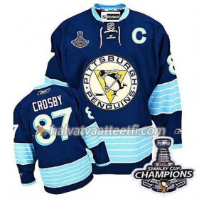 Reebok NHL Pittsburgh Penguins Pelipaita 2016 Stanley Cup Champions Sidney Crosby Premier Finals #87 Sininen