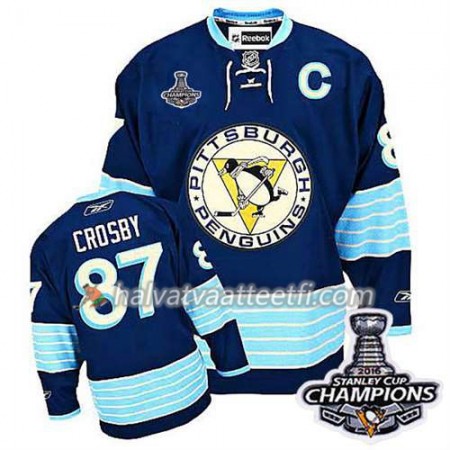 Reebok NHL Pittsburgh Penguins Pelipaita 2016 Stanley Cup Champions Sidney Crosby Premier Finals #87 Sininen Reebok NHL Pittsburgh Penguins Pelipaita 2016 Stanley Cup Champions Sidney Crosby Premier Finals #87 Sininen