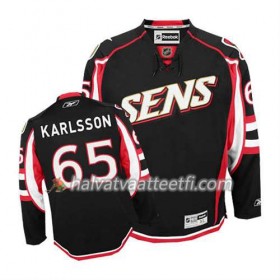 Reebok Miesten NHL Ottawa Senators Pelipaita Erik Karlsson #65 Kolmas Musta