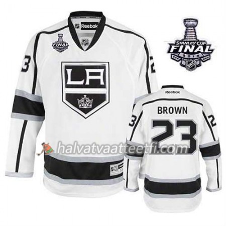 Lasten NHL Los Angeles Kings Pelipaita Dustin Brown #23 Vieras Valkoinen 2014 Stanley Cup Lasten NHL Los Angeles Kings Pelipaita Dustin Brown #23 Vieras Valkoinen 2014 Stanley Cup
