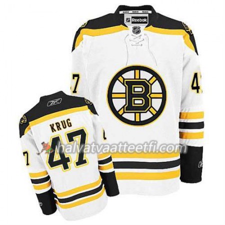 Reebok Miesten NHL Boston Bruins Pelipaita Torey Krug #47 Vieras Valkoinen