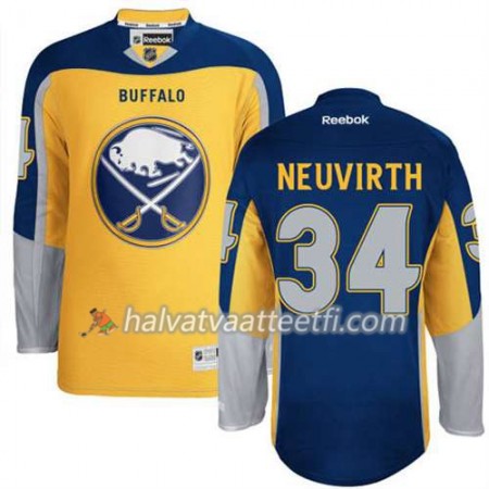Reebok Miesten NHL Buffalo Sabres Pelipaita Michal Neuvirth #34 Uusi Kolmas Kulta Reebok Miesten NHL Buffalo Sabres Pelipaita Michal Neuvirth #34 Uusi Kolmas Kulta