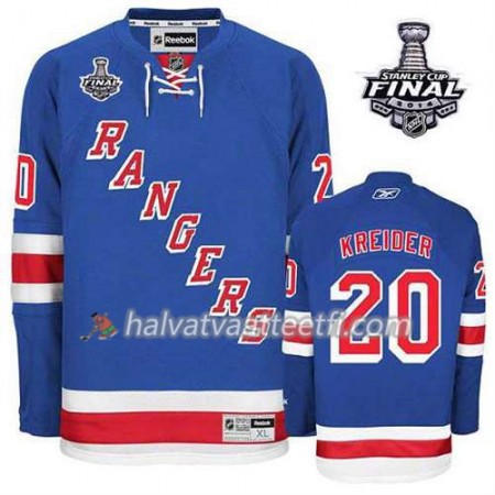 Reebok Miesten NHL New York Rangers Pelipaita Chris Kreider #20 Koti Sininen 2014 Stanley Cup Reebok Miesten NHL New York Rangers Pelipaita Chris Kreider #20 Koti Sininen 2014 Stanley Cup