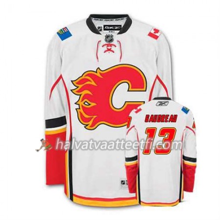 Reebok Miesten NHL Calgary Flames Pelipaita Johnny Gaudreau #13 Vieras Valkoinen Reebok Miesten NHL Calgary Flames Pelipaita Johnny Gaudreau #13 Vieras Valkoinen