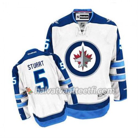 Reebok Miesten NHL Winnipeg Jets Pelipaita Mark Stuart #5 Vieras Valkoinen Reebok Miesten NHL Winnipeg Jets Pelipaita Mark Stuart #5 Vieras Valkoinen
