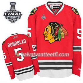 Reebok Miesten NHL Chicago Blackhawks Pelipaita Daniel Carcillo #5 Koti Punainen 2015 Stanley Cup