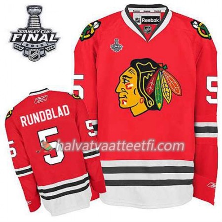 Reebok Miesten NHL Chicago Blackhawks Pelipaita Daniel Carcillo #5 Koti Punainen 2015 Stanley Cup