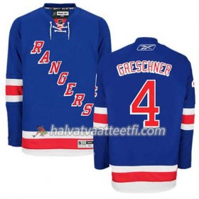 Reebok Miesten NHL New York Rangers Pelipaita Ron Greschner #4 Koti Sininen