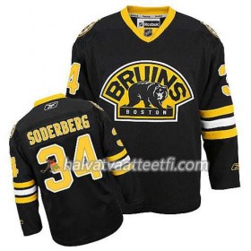 Reebok Miesten NHL Boston Bruins Pelipaita Carl Soderberg #34 Kolmas Musta