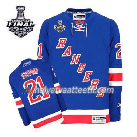 Reebok Miesten NHL New York Rangers Pelipaita Derek Stepan #21 Koti Sininen 2014 Stanley Cup Reebok Miesten NHL New York Rangers Pelipaita Derek Stepan #21 Koti Sininen 2014 Stanley Cup