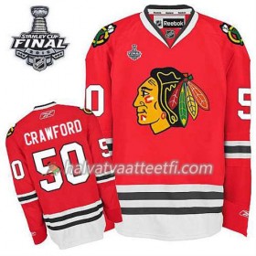 Lasten NHL Chicago Blackhawks Pelipaita Corey Crawford #50 Koti Punainen 2015 Stanley Cup
