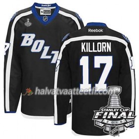 Reebok NHL Tampa Bay Lightning Pelipaita Alex Killorn #17 Musta Kolmas 2016 Stanley Cup