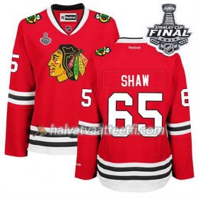 Reebok Naisten NHL Chicago Blackhawks Pelipaita Andrew Shaw #65 Koti Punainen 2015 Stanley Cup