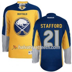 Reebok Miesten NHL Buffalo Sabres Pelipaita Drew Stafford #21 Uusi Kolmas Kulta