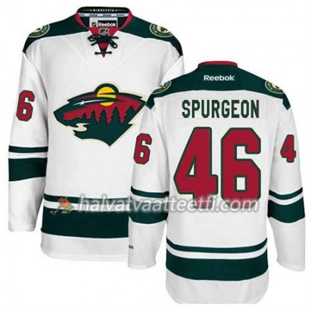Reebok Miesten NHL Minnesota Wild Pelipaita Jared Spurgeon #46 Vieras Valkoinen Reebok Miesten NHL Minnesota Wild Pelipaita Jared Spurgeon #46 Vieras Valkoinen