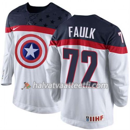 Reebok Miesten NHL Premier Olympic-USA Team Pelipaita Justin Faulk #72 Valkoinen Paita Reebok Miesten NHL Premier Olympic-USA Team Pelipaita Justin Faulk #72 Valkoinen Paita