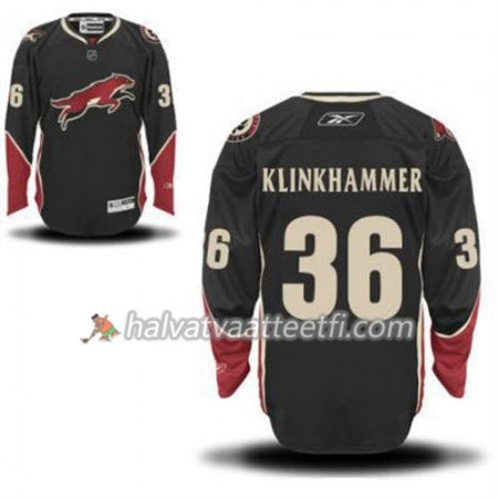 Reebok Miesten NHL Phoenix Coyotes Rob Klinkhammer 36 Musta Kolmas