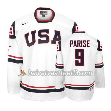 Reebok Miesten NHL Premier Olympic-USA Team Pelipaita Zach Parise #9 Valkoinen Paita Reebok Miesten NHL Premier Olympic-USA Team Pelipaita Zach Parise #9 Valkoinen Paita