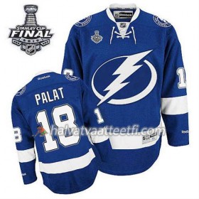 Reebok Miesten NHL Tampa Bay Lightning Pelipaita Ondrej Palat #18 Koti Sininen 2015 Stanley Cup