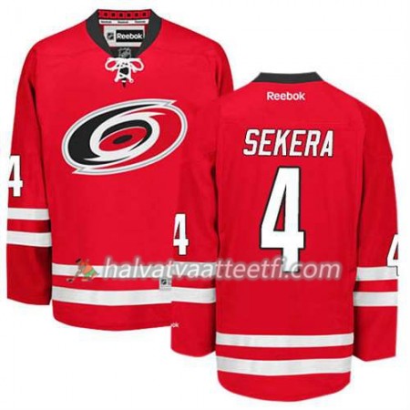 Reebok Miesten NHL Carolina Hurricanes Pelipaita Andrej Sekera #4 Koti Punainen