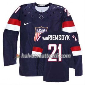 Reebok Naisten NHL Premier Olympic-USA Team Pelipaita James van Riemsdyk #21 Vieras Musta Paita