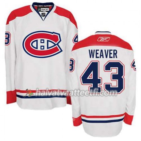 Reebok Miesten NHL Montreal Canadiens Pelipaita Mike Weaver #43 Vieras Valkoinen Reebok Miesten NHL Montreal Canadiens Pelipaita Mike Weaver #43 Vieras Valkoinen