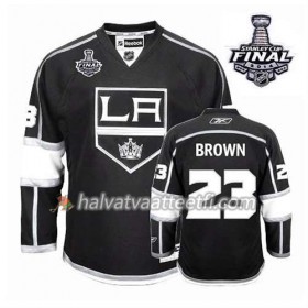 Reebok Miesten NHL Los Angeles Kings Pelipaita Drew Doughty #23 Koti Musta 2014 Stanley Cup