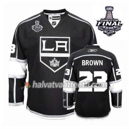 Reebok Miesten NHL Los Angeles Kings Pelipaita Drew Doughty #23 Koti Musta 2014 Stanley Cup