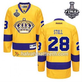 Reebok Miesten NHL Los Angeles Kings Pelipaita Henrik Lundqvist #28 Kolmas Kulta 2014 Stanley Cup