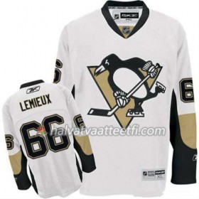 Reebok Miesten NHL Pittsburgh Penguins Pelipaita Mario Lemieux 66 Valkoinen Vieras