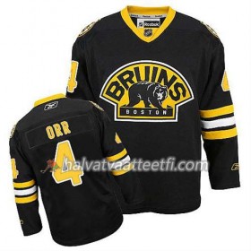 2017 Reebok Miesten NHL Boston Bruins Pelipaita Bobby Orr #4 Kolmas Musta