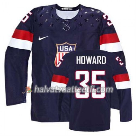 Reebok Miesten NHL Premier Olympic-USA Team Pelipaita Jimmy Howard #35 Vieras Sininen Paita