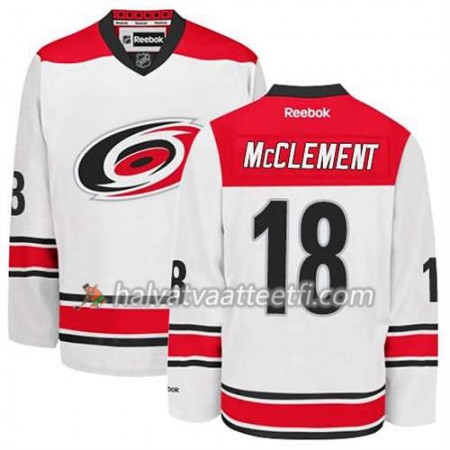 Reebok Miesten NHL Carolina Hurricanes Pelipaita Jay McClement #18 Vieras Valkoinen Reebok Miesten NHL Carolina Hurricanes Pelipaita Jay McClement #18 Vieras Valkoinen