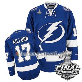 Reebok NHL Tampa Bay Lightning Pelipaita Alex Killorn #17 Sininen Koti 2016 Stanley Cup