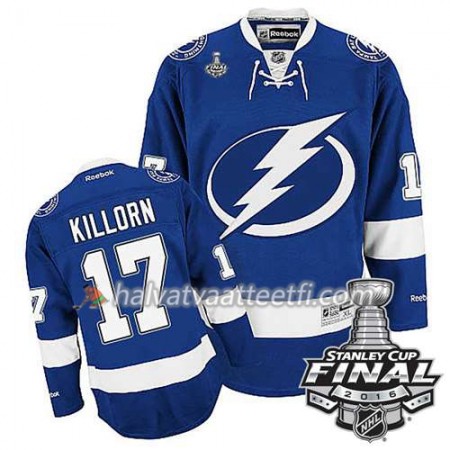 Reebok NHL Tampa Bay Lightning Pelipaita Alex Killorn #17 Sininen Koti 2016 Stanley Cup Reebok NHL Tampa Bay Lightning Pelipaita Alex Killorn #17 Sininen Koti 2016 Stanley Cup