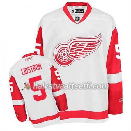 Reebok Miesten NHL Detroit Red Wings Pelipaita Nicklas Lidstrom #5 Vieras Valkoinen