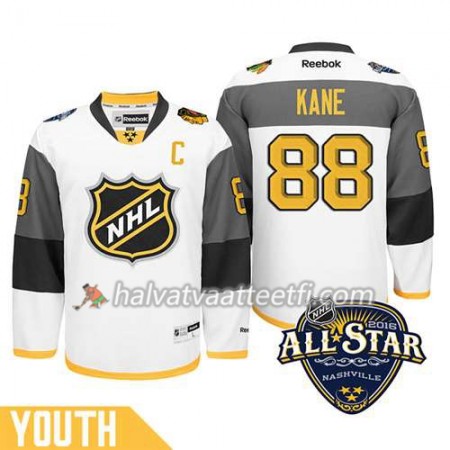 Lasten NHL 2016 All Star Captain-Chicago Blackhawks Pelipaita Patrick Kane #88 Valkoinen Paita Lasten NHL 2016 All Star Captain-Chicago Blackhawks Pelipaita Patrick Kane #88 Valkoinen Paita