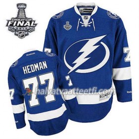 Reebok Miesten NHL Tampa Bay Lightning Pelipaita Valtteri Filppula #77 Koti Sininen 2015 Stanley Cup
