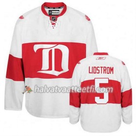 Reebok Miesten NHL Detroit Red Wings Pelipaita Nicklas Lidstrom #5 Kolmas Valkoinen
