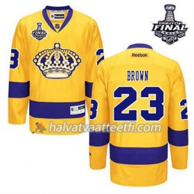 Reebok Miesten NHL Los Angeles Kings Pelipaita Drew Doughty #23 Kolmas Kulta 2014 Stanley Cup