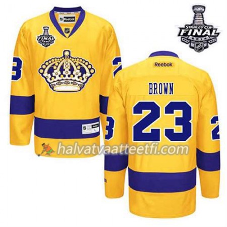 Reebok Miesten NHL Los Angeles Kings Pelipaita Drew Doughty #23 Kolmas Kulta 2014 Stanley Cup