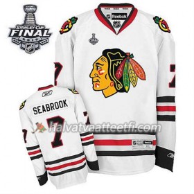 Reebok Miesten NHL Chicago Blackhawks Pelipaita Brent Seabrook #7 Valkoinen Vieras 2015 Stanley Cup
