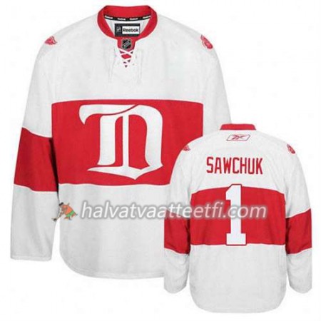 Reebok Miesten NHL Detroit Red Wings Pelipaita Terry Sawchuk #1 Kolmas Valkoinen Reebok Miesten NHL Detroit Red Wings Pelipaita Terry Sawchuk #1 Kolmas Valkoinen