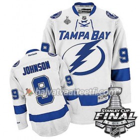 Reebok NHL Tampa Bay Lightning Pelipaita Tyler Johnson #9 Valkoinen Vieras 2016 Stanley Cup