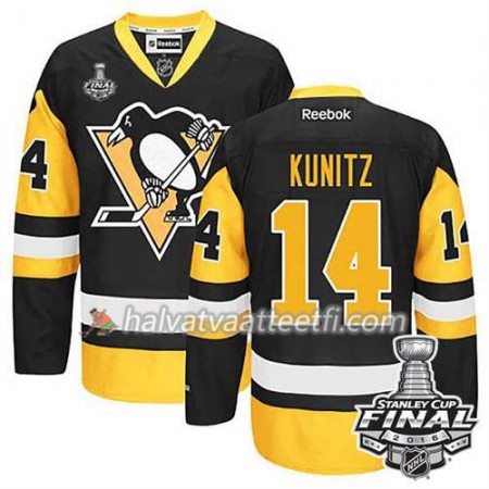 Reebok NHL Pittsburgh Penguins Pelipaita Chris Kunitz #14 Kolmas 2016 Stanley Cup