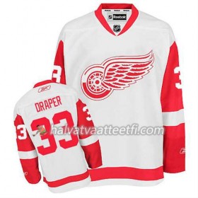 Reebok Miesten NHL Detroit Red Wings Pelipaita Kris Draper #33 Vieras Valkoinen