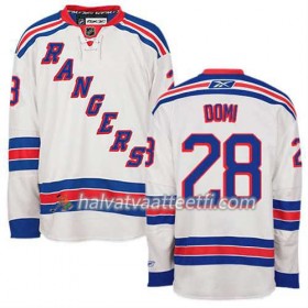 Reebok Miesten NHL New York Rangers Pelipaita Tie Domi #28 Vieras Valkoinen