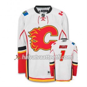 Reebok Miesten NHL Calgary Flames Pelipaita Jonas Hiller #1 Vieras Valkoinen