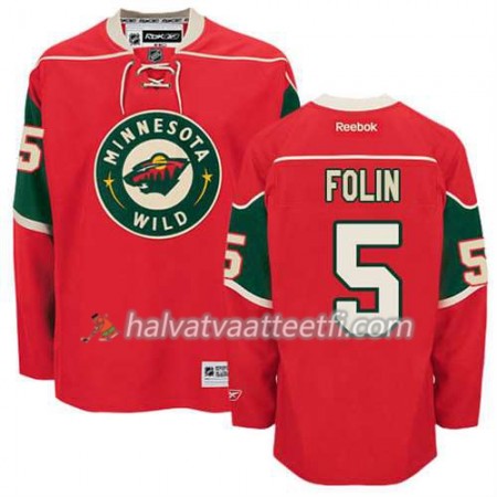 Reebok Miesten NHL Minnesota Wild Pelipaita Christian Folin #5 Koti Punainen