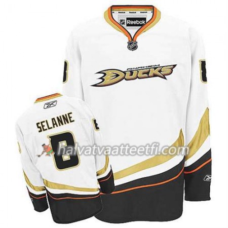 Reebok Miesten NHL Anaheim Ducks Pelipaita Teemu Selanne #8 Vieras Valkoinen Reebok Miesten NHL Anaheim Ducks Pelipaita Teemu Selanne #8 Vieras Valkoinen